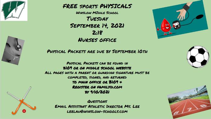 Free Sports Physicals - September 2021